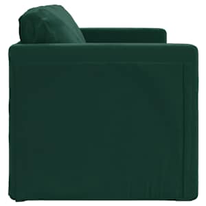 Podlahová rozkládací pohovka 2 v 1 zelená 122x204x55 cm samet - obrázek 6