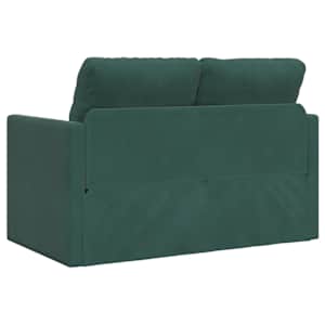 Podlahová rozkládací pohovka 2 v 1 zelená 122x204x55 cm samet - obrázek 7