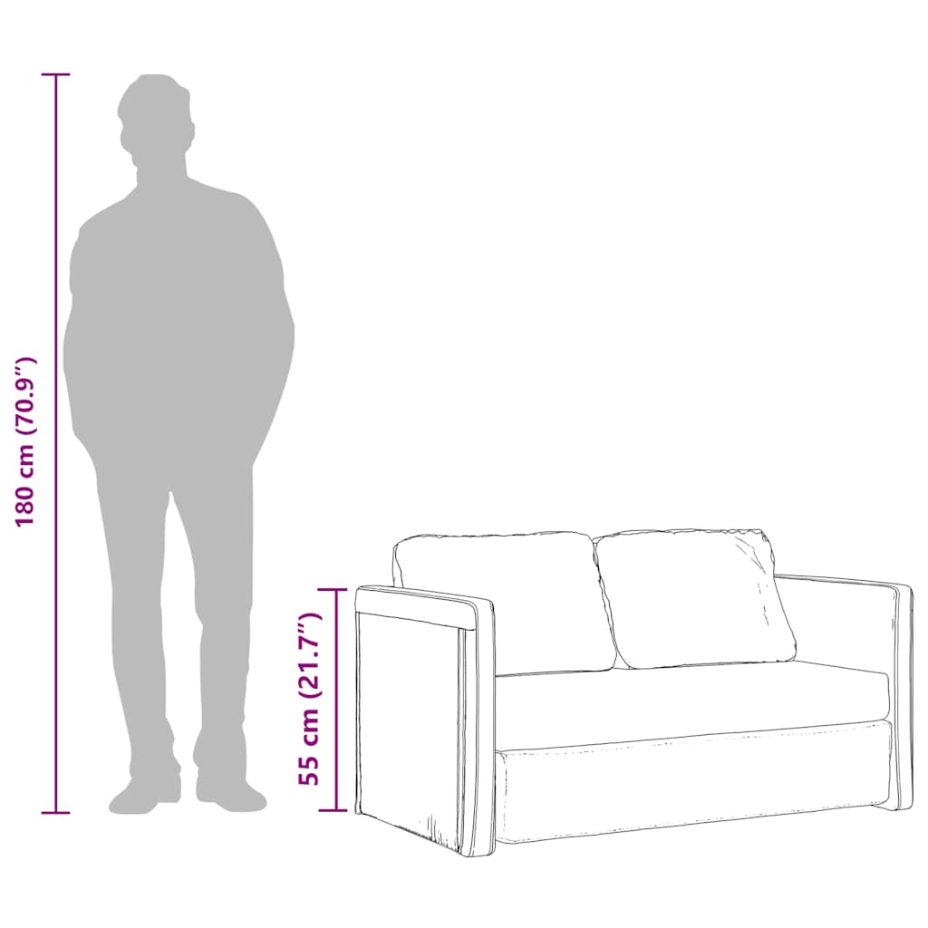 Talni raztegljiv kavč 2 v 1 temno rumen 122x204x55 cm žamet - slika 13