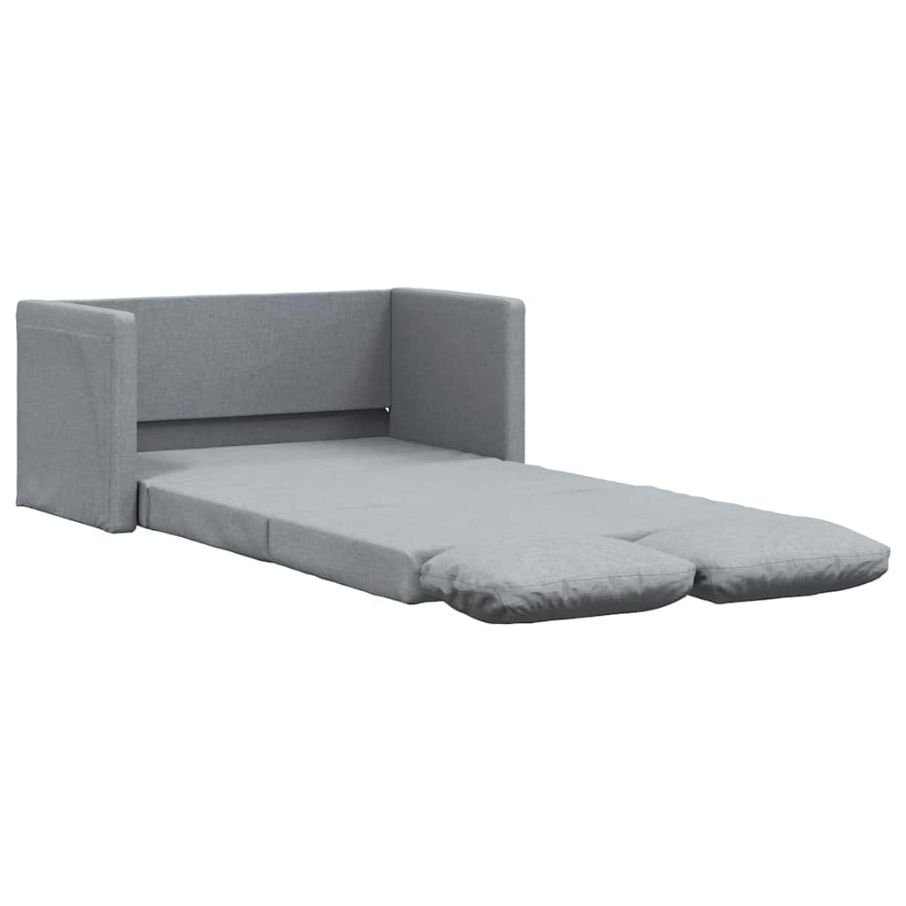 vidaXL Podlahová rozkládací pohovka 2 v 1 šedá 112x174x55 cm textil