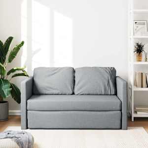 Podlahová rozkládací pohovka 2 v 1 šedá 112x174x55 cm textil - obrázek 3