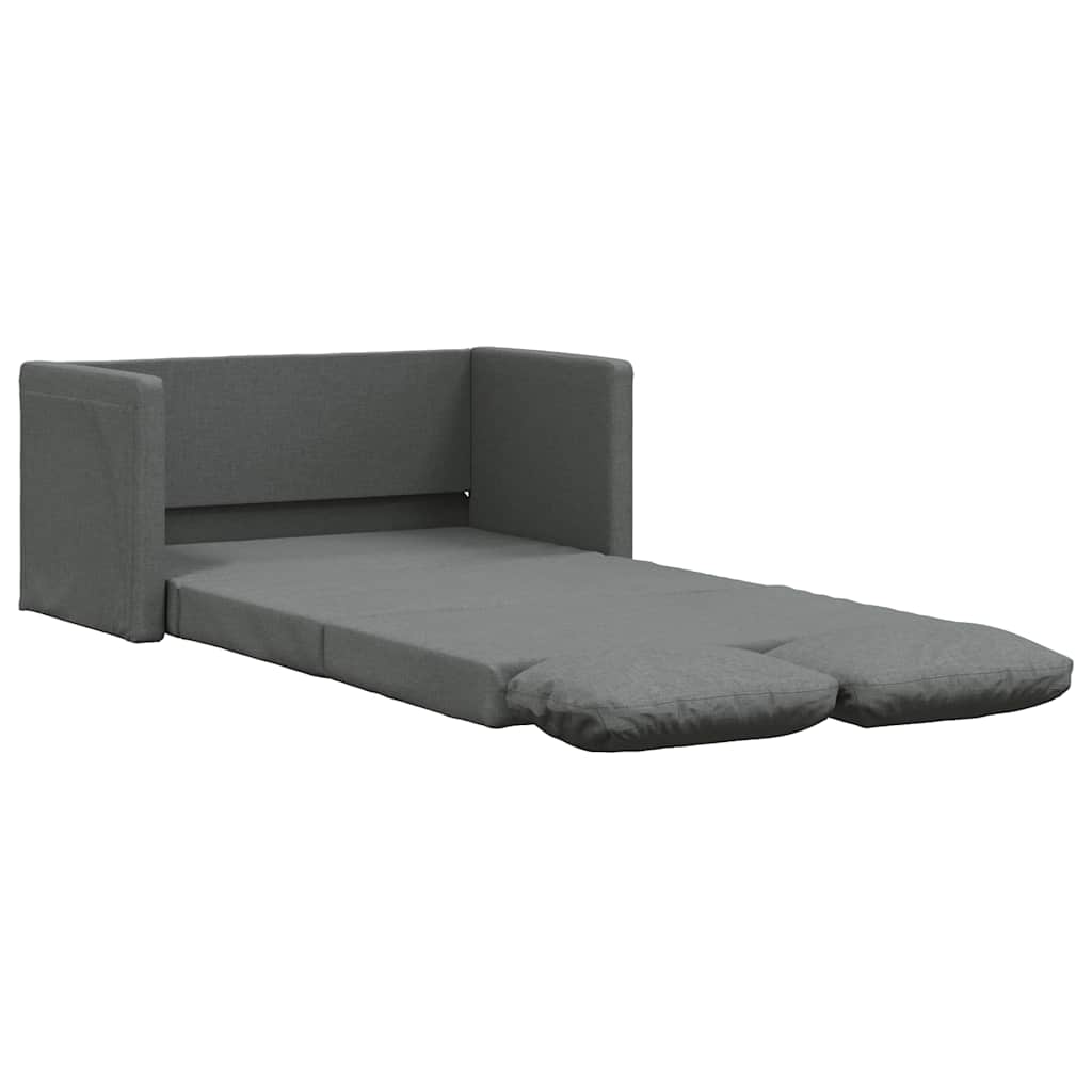 Thumbnail - vidaXL Bodensofa mit Schlaffunktion Dunkelgrau 112x174x55 cm Stoff
