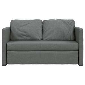 Podlahová rozkládací pohovka 2v1 tmavě šedá 112x174x55cm textil - obrázek 5