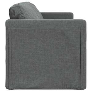 Podlahová rozkládací pohovka 2v1 tmavě šedá 112x174x55cm textil - obrázek 6