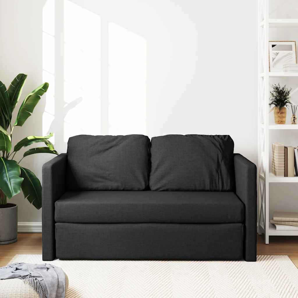 Thumbnail - vidaXL Bodensofa mit Schlaffunktion Schwarz 112x174x55 cm Stoff
