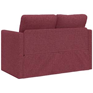 Podlahová rozkládací pohovka 2 v 1 vínová 112x174x55 cm textil - obrázek 7