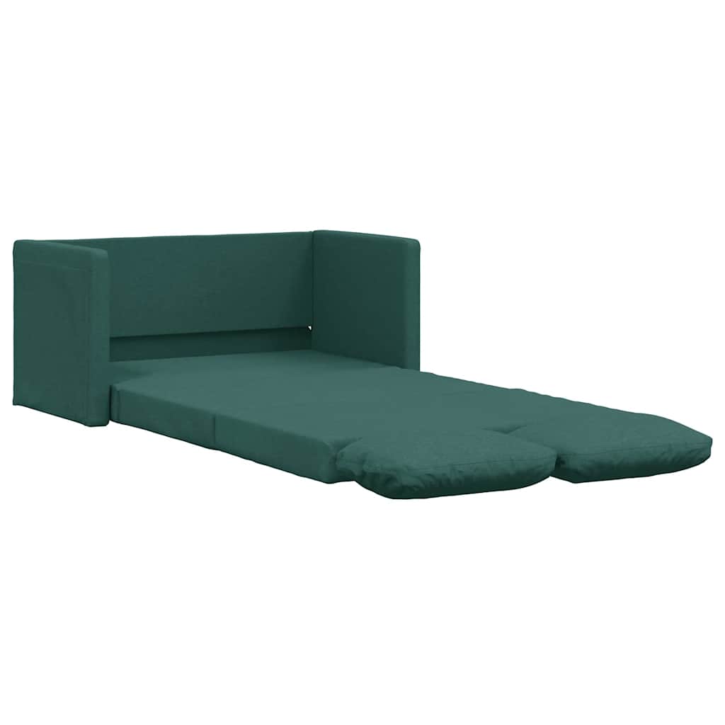 vidaXL Podlahová rozkládací pohovka 2 v 1 zelená 112x174x55 cm textil