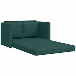 Podlahová rozkládací pohovka 2 v 1 zelená 112x174x55 cm textil - obrázek 4