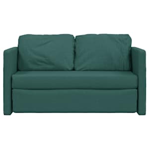 Podlahová rozkládací pohovka 2 v 1 zelená 112x174x55 cm textil - obrázek 5