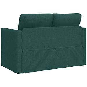 Podlahová rozkládací pohovka 2 v 1 zelená 112x174x55 cm textil - obrázek 7