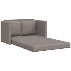 Podlahová rozkládací pohovka 2 v 1 taupe 112x174x55 cm textil - obrázek 4