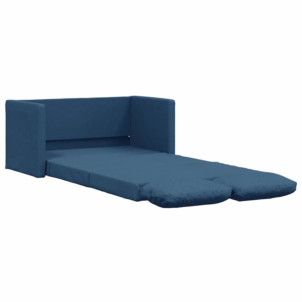 Thumbnail - vidaXL Bodensofa mit Schlaffunktion Blau 112x174x55 cm Stoff