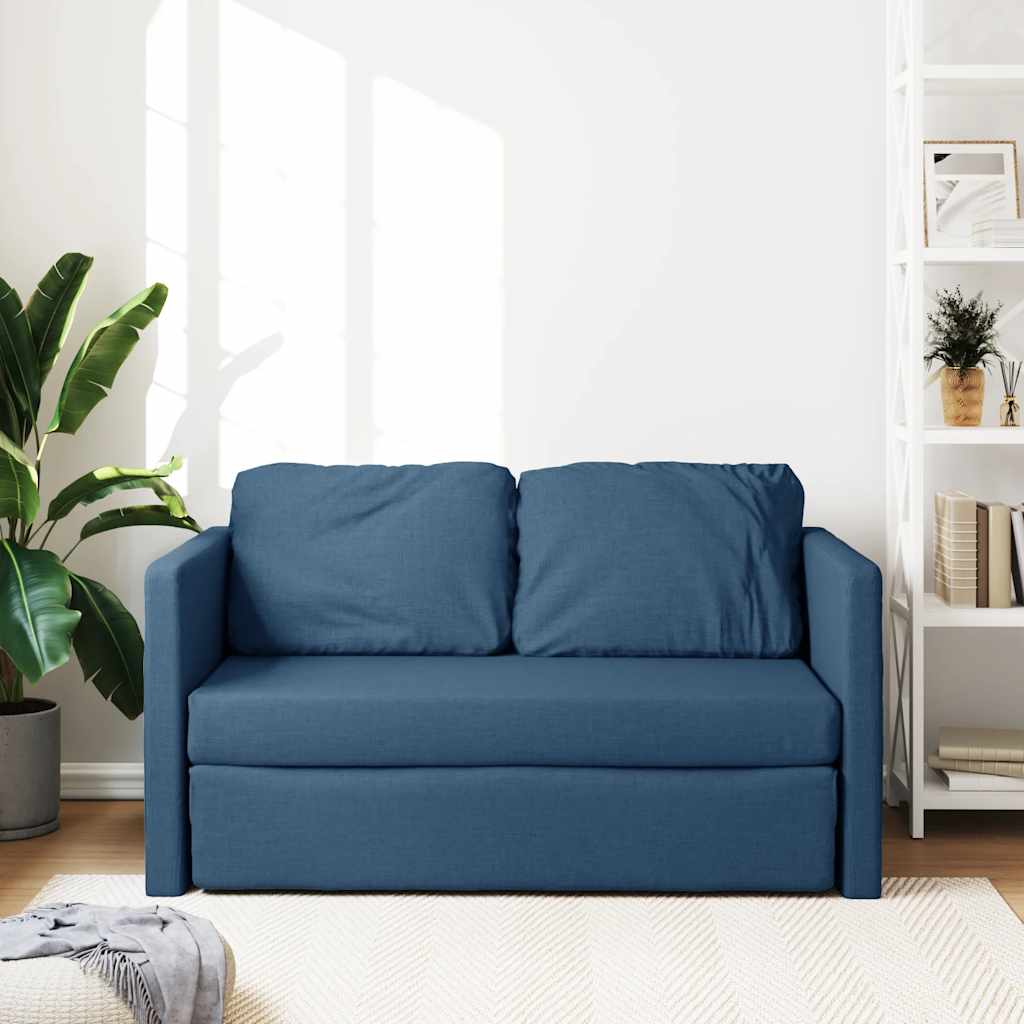 Thumbnail - vidaXL Bodensofa mit Schlaffunktion Blau 112x174x55 cm Stoff