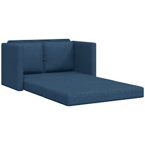 Podlahová rozkládací pohovka 2 v 1 modrá 112x174x55 cm textil - obrázek 4