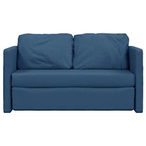 Podlahová rozkládací pohovka 2 v 1 modrá 112x174x55 cm textil - obrázek 5