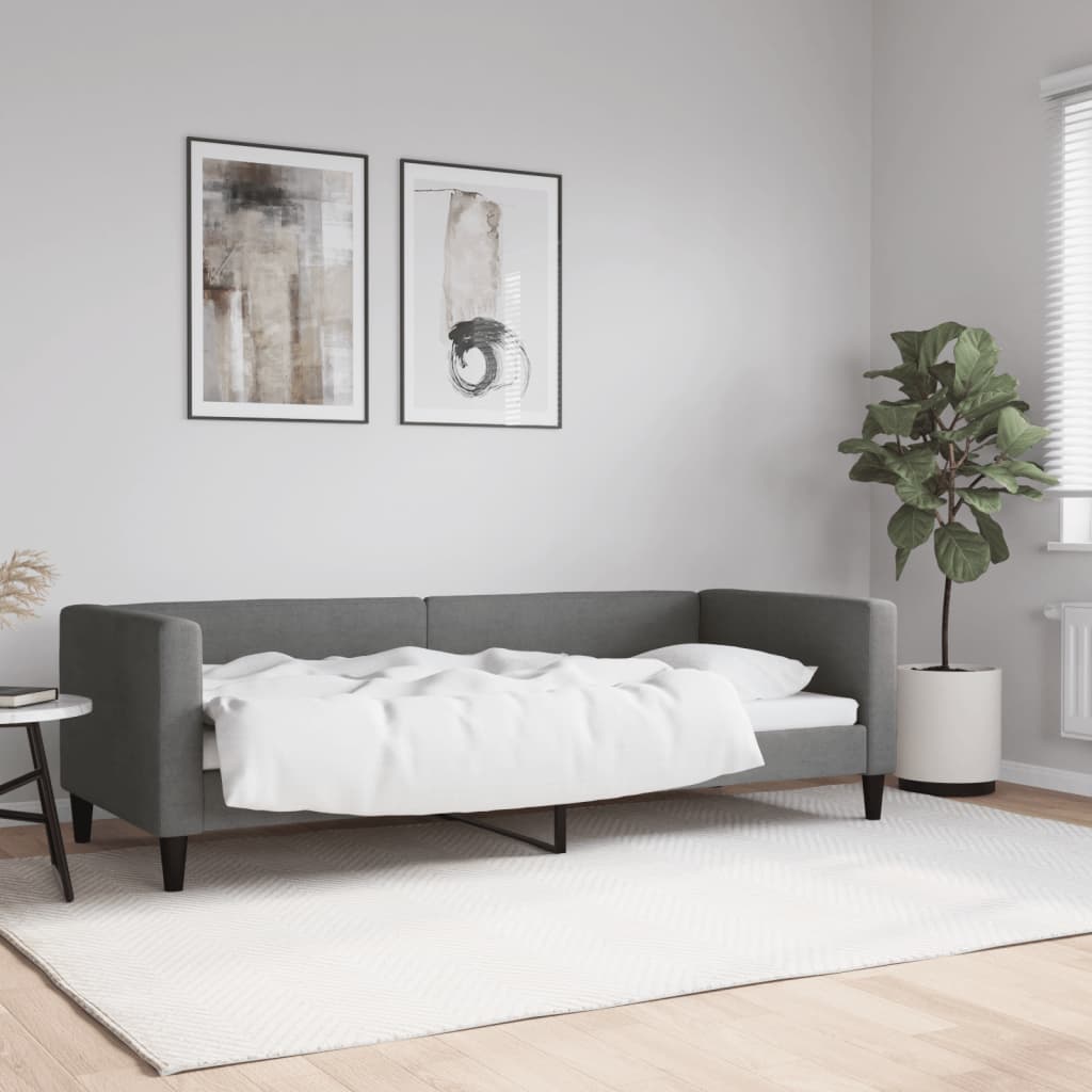 vidaXL daybed 80x200 cm stof mørkegrå