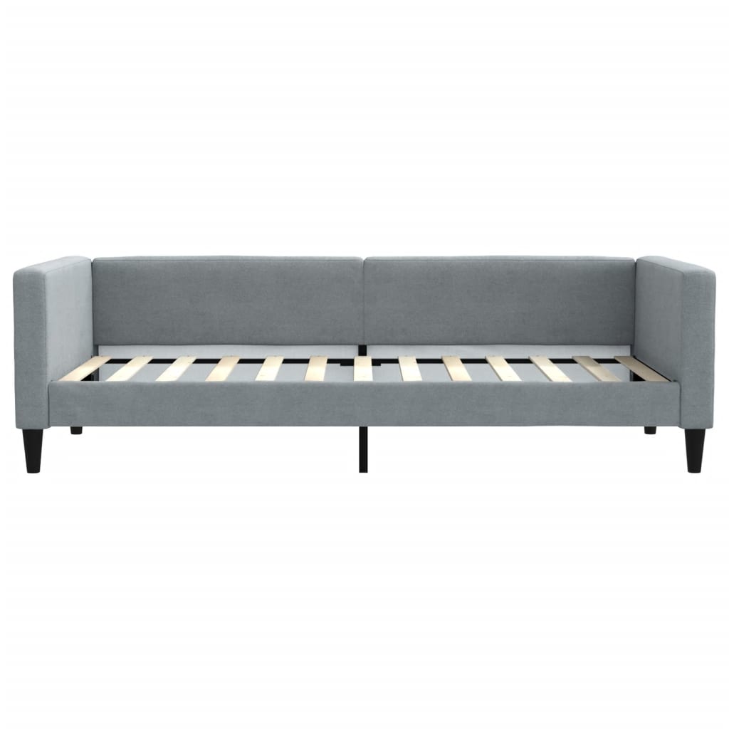 vidaXL Slaapbank 90x200 cm stof lichtgrijs afbeelding