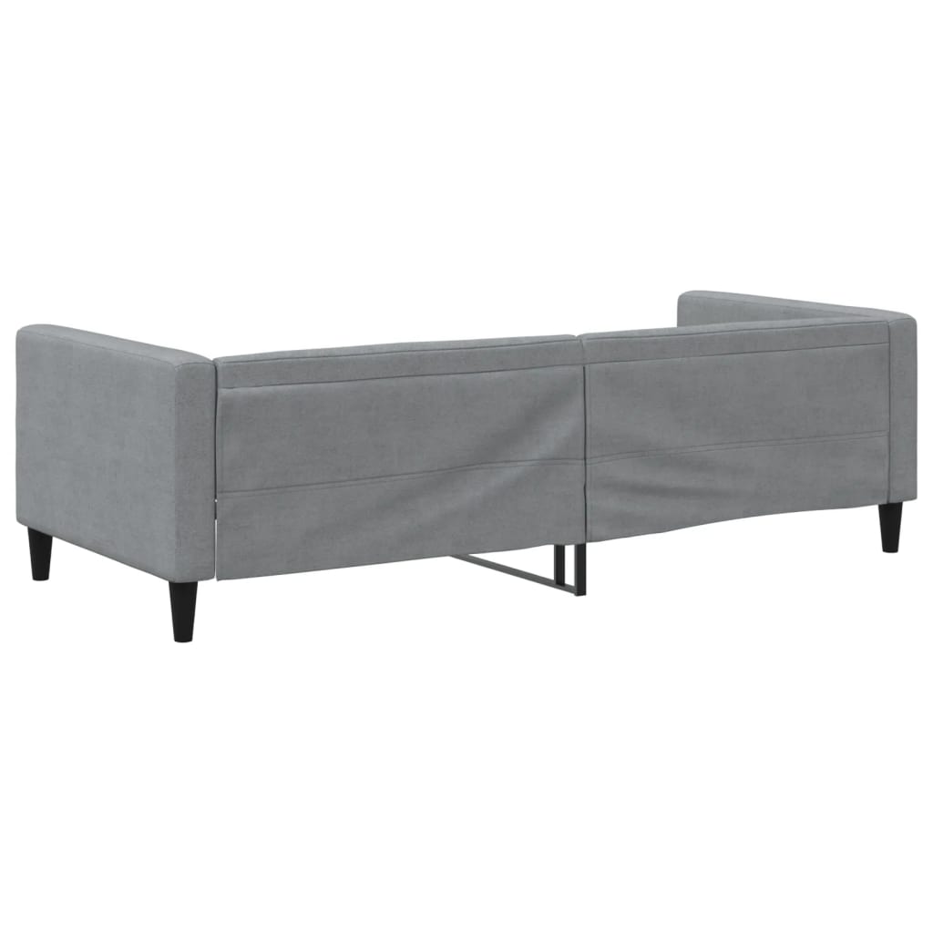 vidaXL Slaapbank 90x200 cm stof lichtgrijs grijs, foto 4