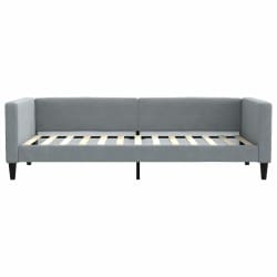 vidaXL Lit de repos sans matelas gris clair 90x200 cm tissu