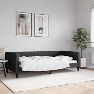 Válenda černá 100 x 200 cm textil - obrázek 1