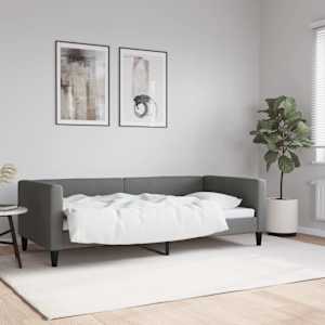Válenda tmavě šedá 90 x 190 cm textil - obrázek 1