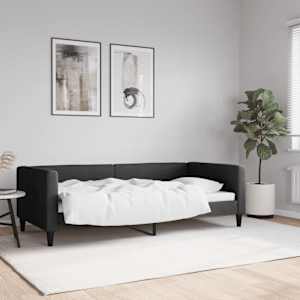 Válenda černá 90 x 190 cm textil - obrázek 1