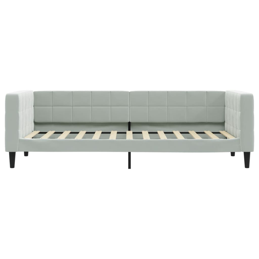 vidaXL daybed 80x200 cm velour lysegrå