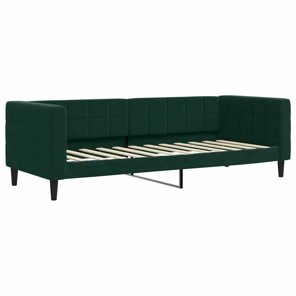 VidaXL Slaapbank 80x200 Cm Fluweel Donkergroen