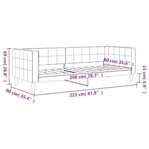 Válenda žlutá 80 x 200 cm samet - obrázek 8
