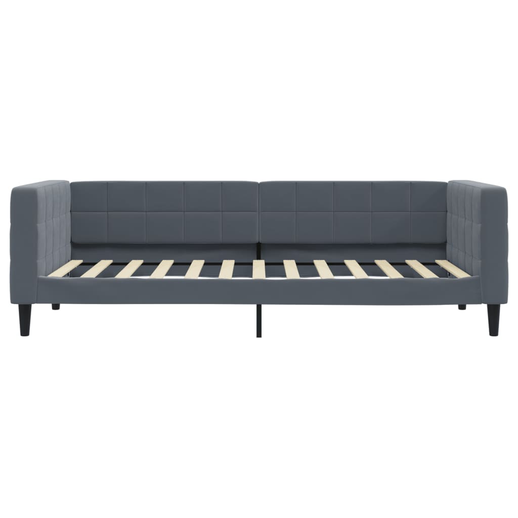 vidaXL Slaapbank 90x200 cm fluweel donkergrijs afbeelding