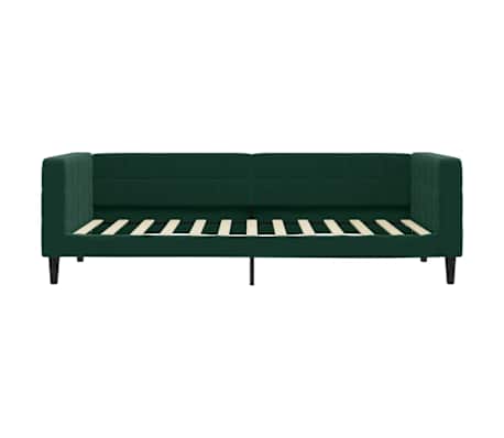 vidaXL Lit de repos sans matelas vert fonc&eacute; 90x200 cm velours