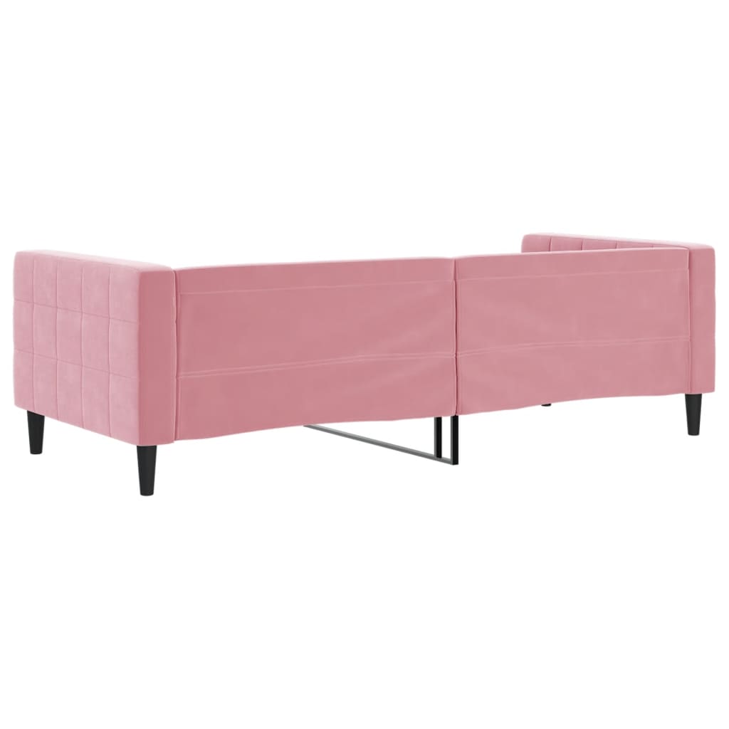 vidaXL Slaapbank 90x200 cm fluweel roze, foto 4