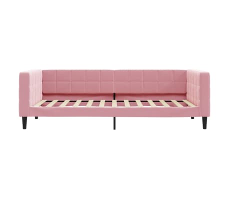 vidaXL Letto da Giorno Rosa 100x200 cm in Velluto