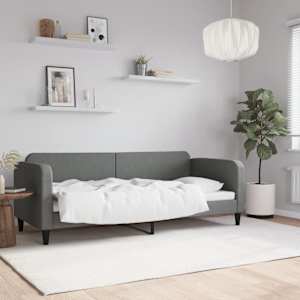 Válenda tmavě šedá 80 x 200 cm textil - obrázek 1