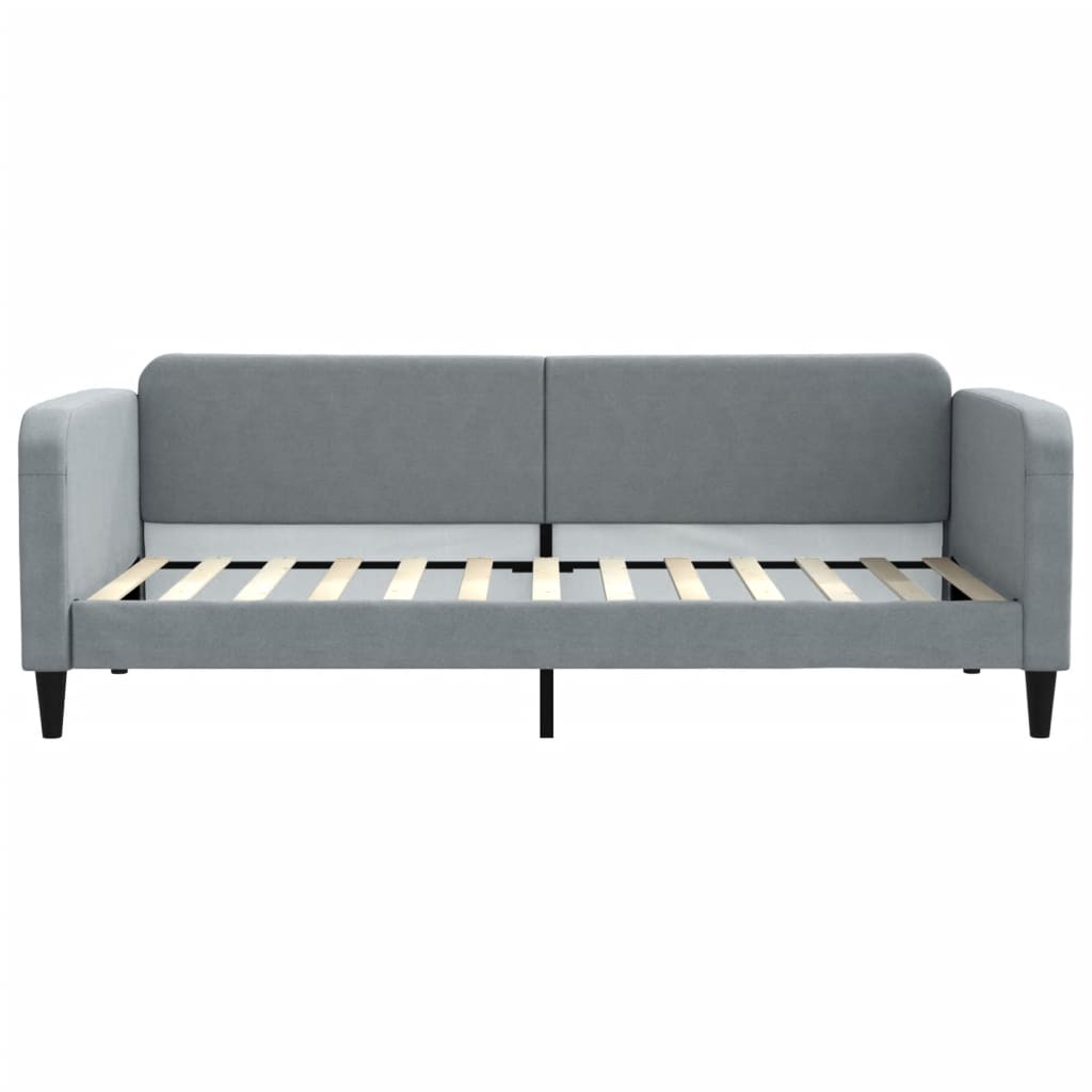 vidaXL Slaapbank 90x200 cm stof lichtgrijs afbeelding