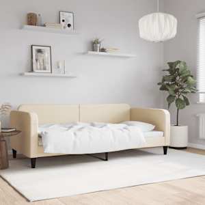 Válenda krémová 90 x 200 cm textil - obrázek 1