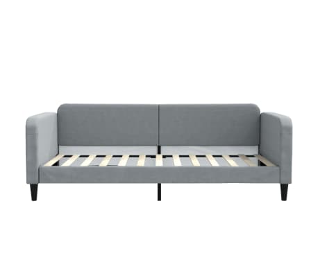 vidaXL Sofá cama sin colchón tela gris claro 100x200 cm