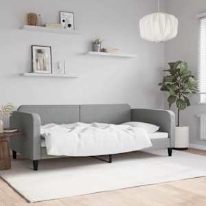 Válenda světle šedá 100 x 200 cm textil - obrázek 1