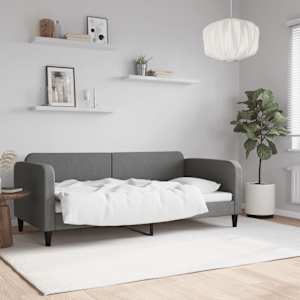 Válenda tmavě šedá 90 x 190 cm textil - obrázek 1