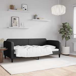 Válenda černá 90 x 190 cm textil - obrázek 1