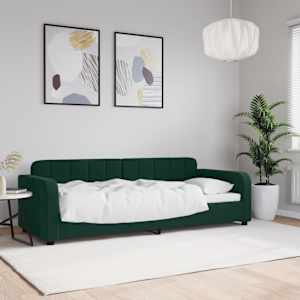 Válenda tmavě zelená 80 x 200 cm samet - obrázek 1