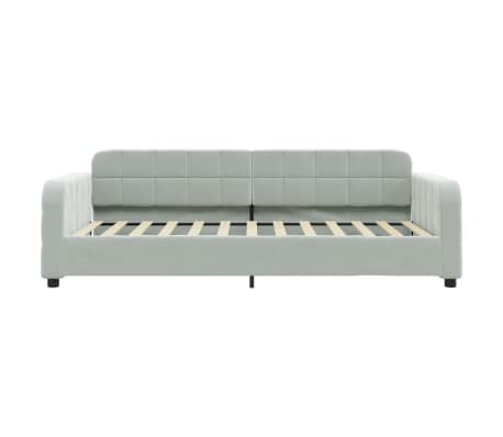 vidaXL Sofa z funkcją spania, jasnoszara, 90x200 cm, obita aksamitem