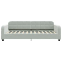 vidaXL Sofa z funkcją spania, jasnoszara, 90x200 cm, obita aksamitem