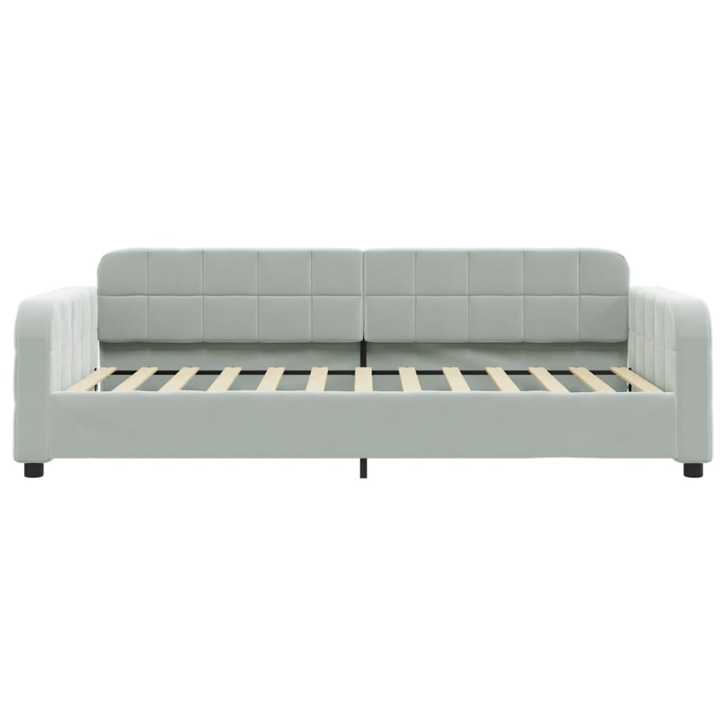 vidaXL Sofá cama terciopelo gris claro 100x200 cm