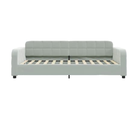 vidaXL Sofá-cama 100x200 cm veludo cinzento-claro