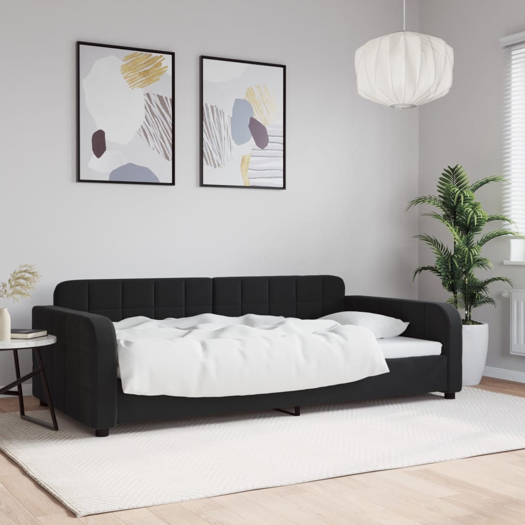 Tagesbett Schwarz 100×200 cm Samt kaufen