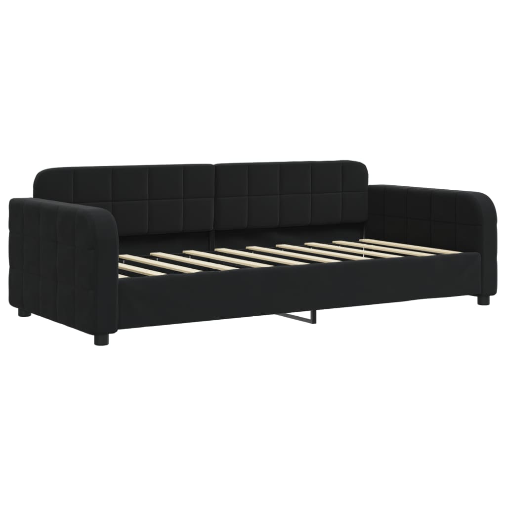 VidaXL Slaapbank 90x190 Cm Fluweel Zwart