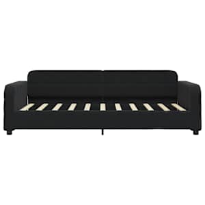vidaXL Raztegljiva postelja črna 90x190 cm žamet