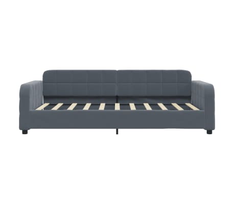 vidaXL Day Bed without Mattress Dark Grey 90x190 cm Single Velvet