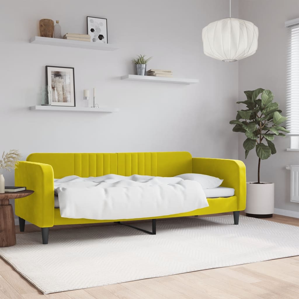 vidaXL daybed 80x200 cm velour gul